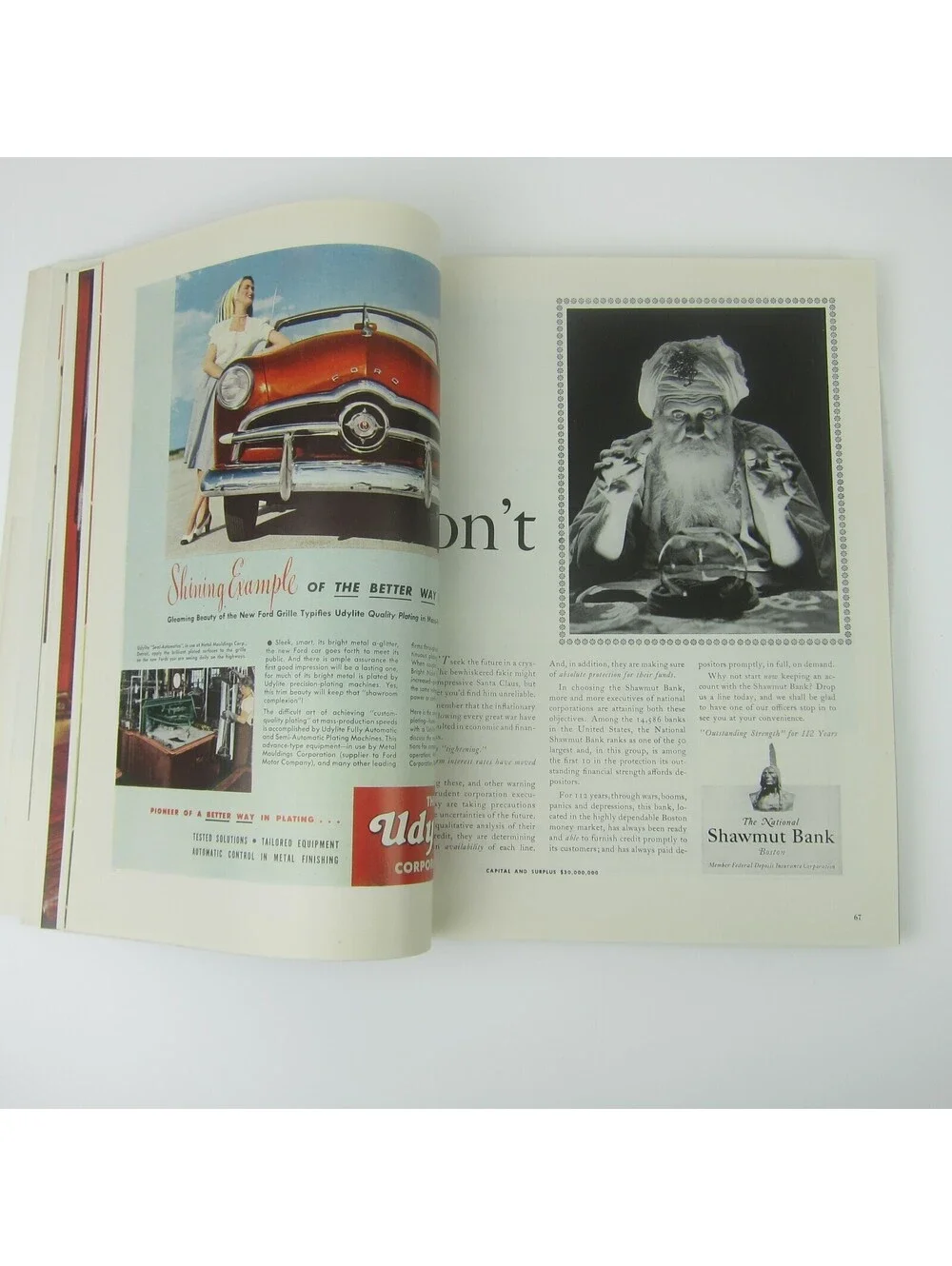 Vintage FORTUNE Magazine December 1948 Cadillac, Buick, Mercury, Ford Car Ads